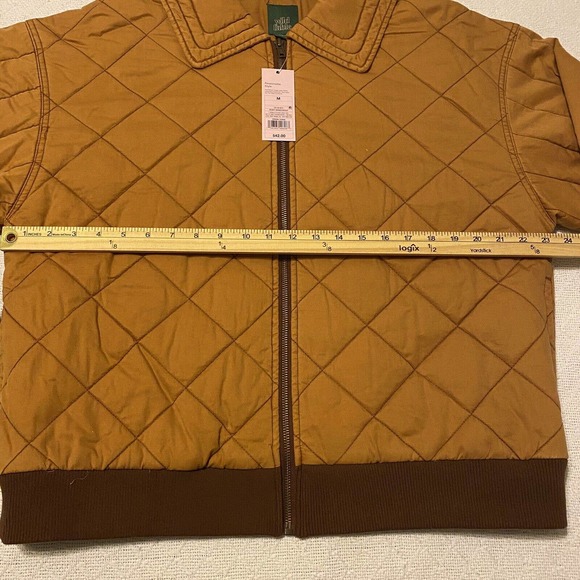 Wild Fable Women's Medium Oversized Woven Quilted Bomber Jacket Dessert Orange - Picture 8 of 13
